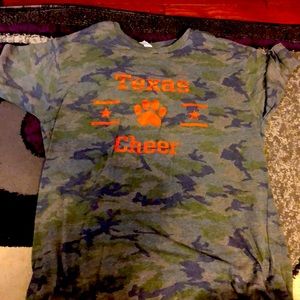 Camo Texas cheer shirt